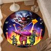 Clown Horror Round Rug for Livingroom,Bedroom, Palyroom, Chair Rug, Area Rug, Circle Carpet, Large Size Fan Christmas Gift