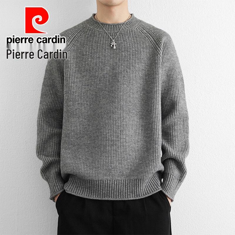 Pierre Cardin Herrrundhalsad stickad tröja