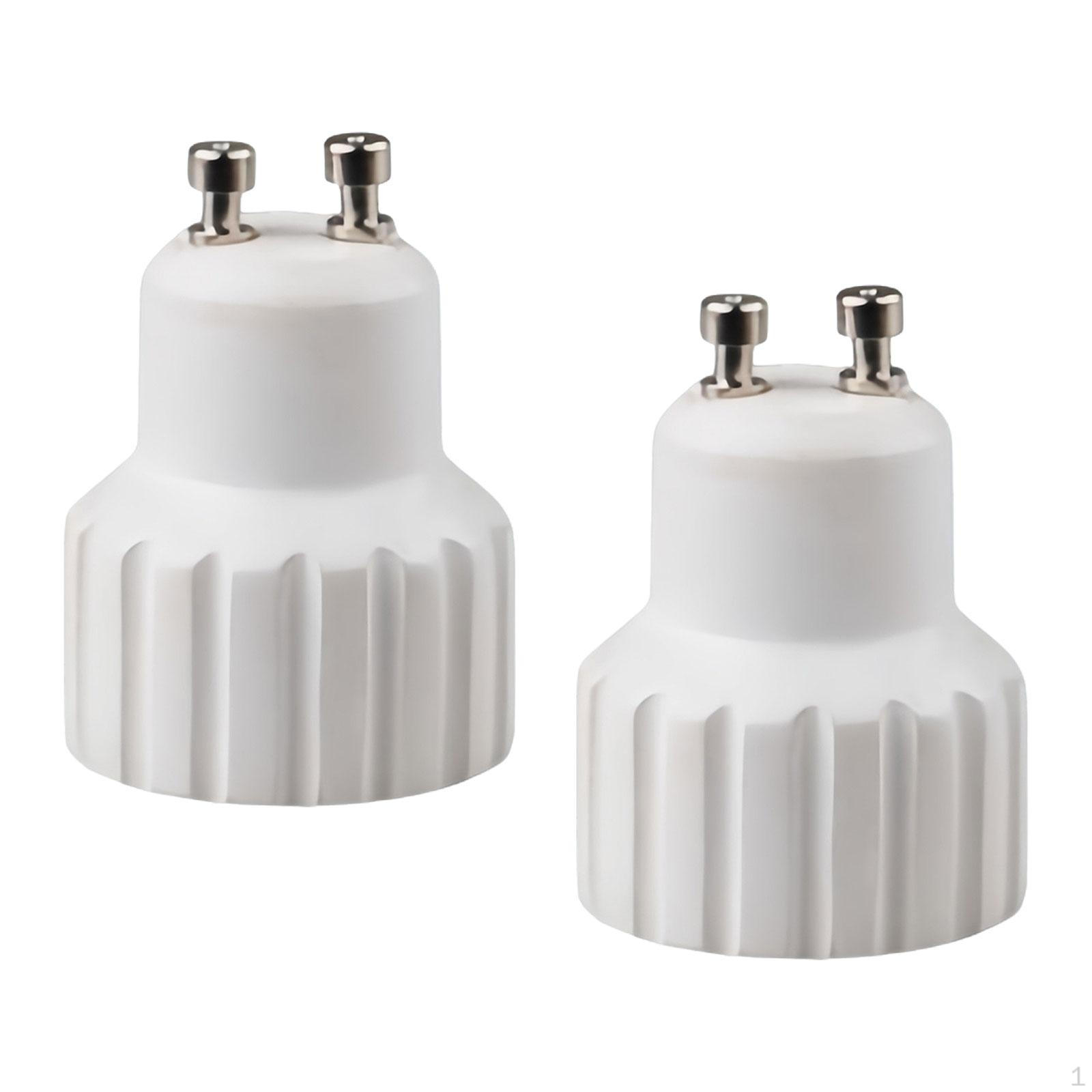 

2x GU10 to Adapter Lamp Holder, Heat-resistant, Easy Install, Light Converter