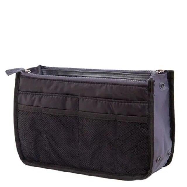 Organizer Innleggsveske Dame Nylon Reiseinnsats Organizer Håndveske Veske Stor liner Dame Makeup Kosmetisk Veske Billig Dame Tote