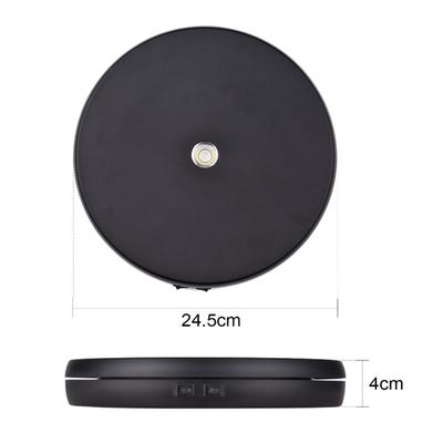 Electric Motorized Photography Turntable 360 Degree Rotatable Display With LED Light For Product Shooting Jewelry Watch Display