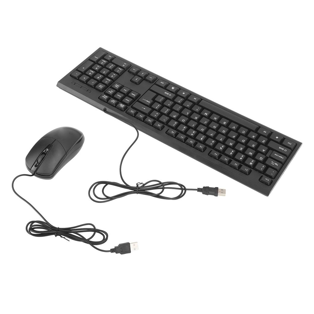 Tastatur und Maus USB-Kabelgebundenes Tastatur- und Maus-Combo-Set für Gaming und Bürogebrauch, 104-Tasten-Set, Rutschfest Wasserdicht,