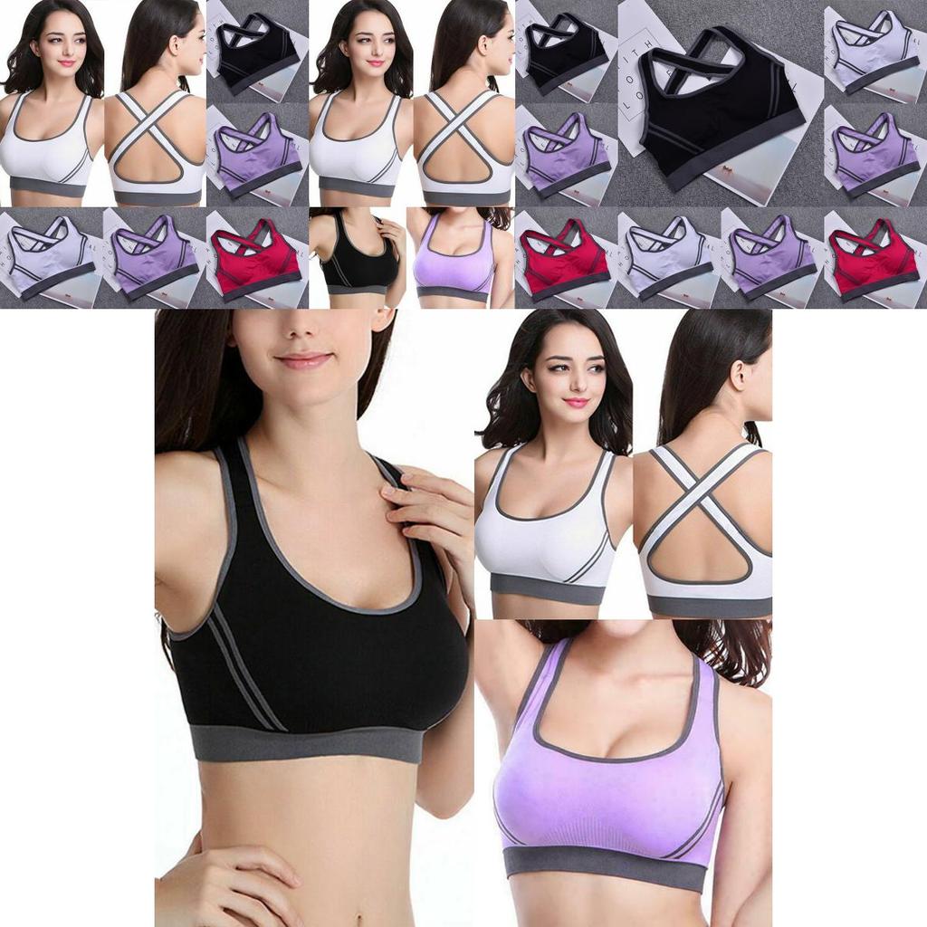 Luxurious Cross Back Padded Sports Bra For Women Seamless And Breathable Fitness Top