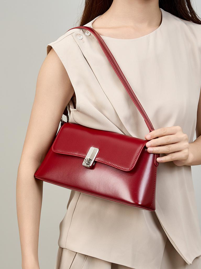 Women's Oil Wax Cow Leather Shoulder Bag Female Fashi Luxury Designer Cowhide Handbags Ladies Korean Crossbody Underarm Bags
