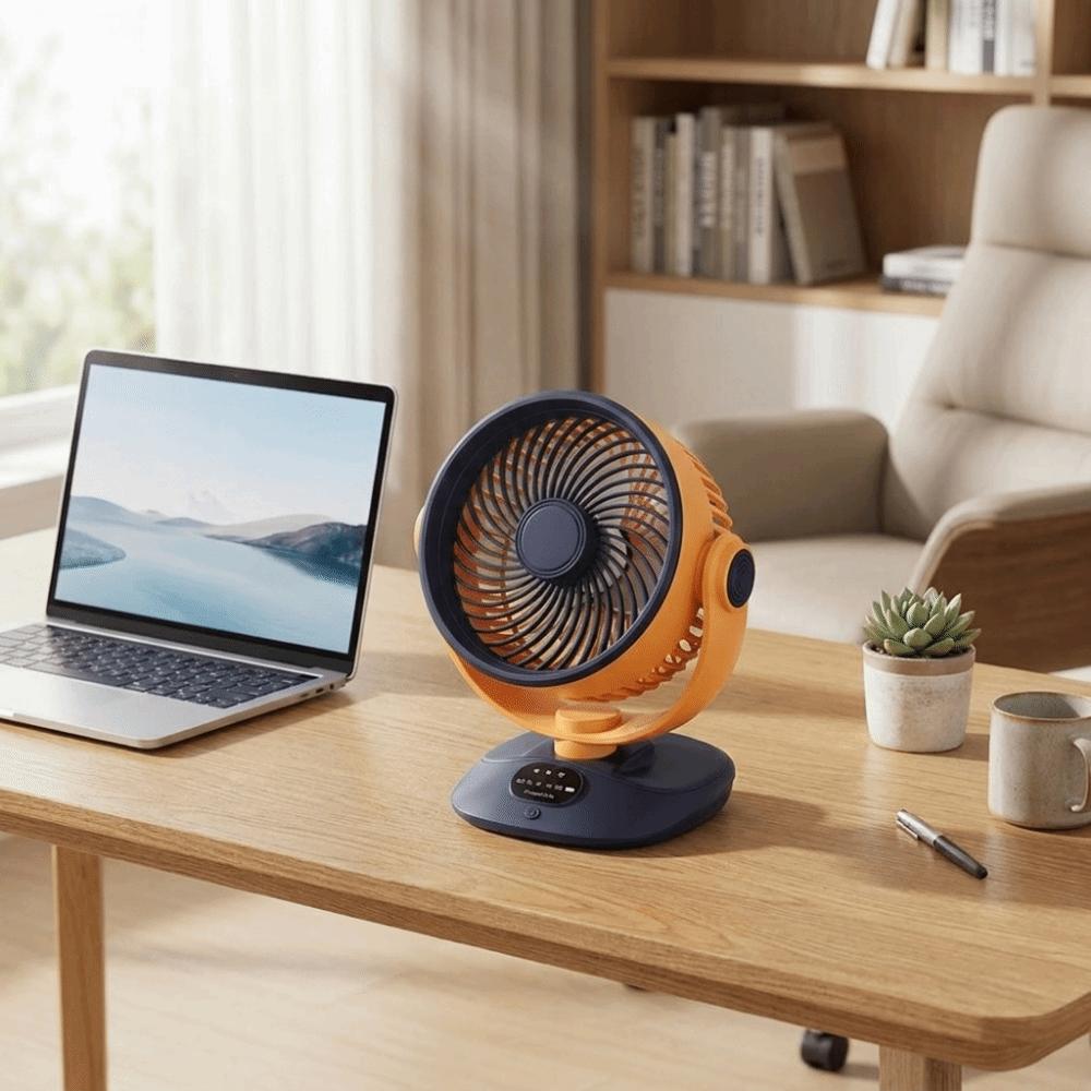 120° Rotating Desktop Electric Fan Type-c Rechargeable Outdoor Camping Fan  Household