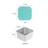 304 Stainless Steel Sauce & Salad Dressing Container with Silicone Lid - Leakproof Square Snack Lunch Box