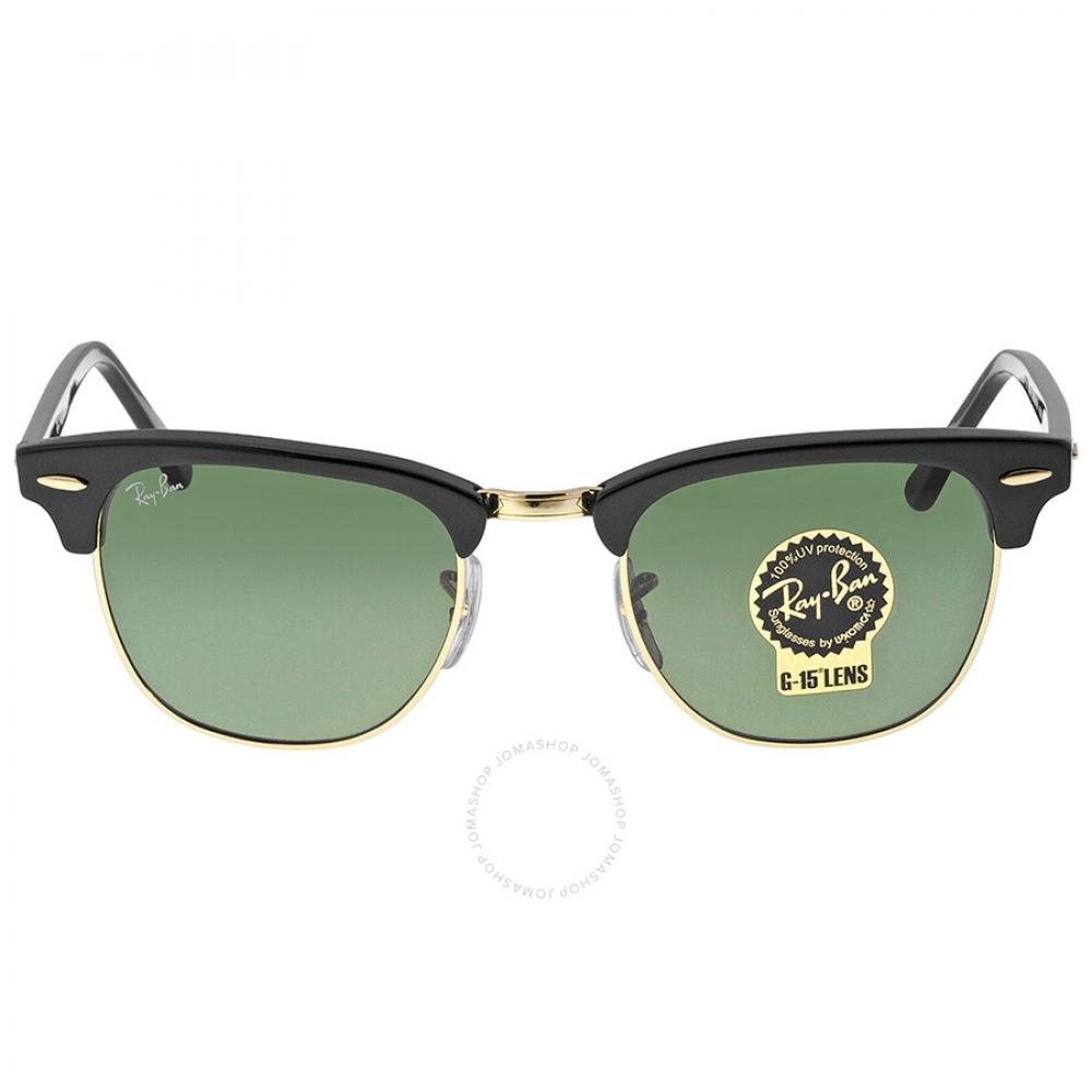 

Классические зеленые солнцезащитные очки унисекс Ray Ban Clubmaster RB3016 W0365 49