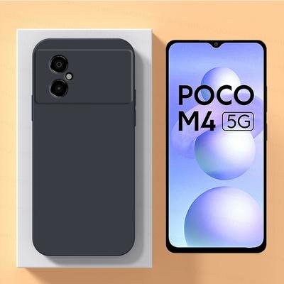 Pro Xiaomi Poco M4 5G Pouzdro Xiaomi Poco M3 M4 Pro 4G 5G Kryt Nárazuvzdorný Tekutý Silikon TPU Kryt Zadní Strany Telefonu Xiaomi Poco M4 5G