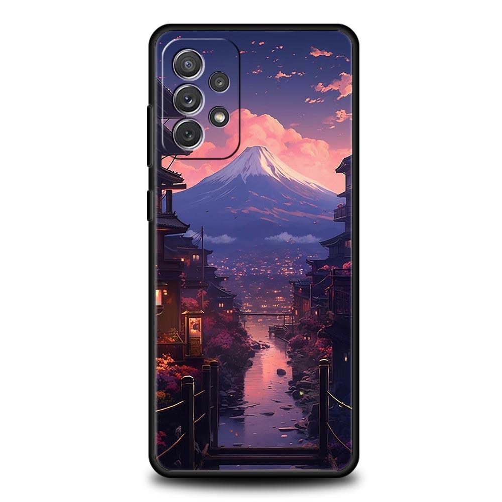 Japanese Anime Landscape Art Case for Samsung A51 A71 A21S A12 A11 A15 A25 A31 A41 A23 A33 A53 A73 A05S A13 5G A35 A55 Cover
