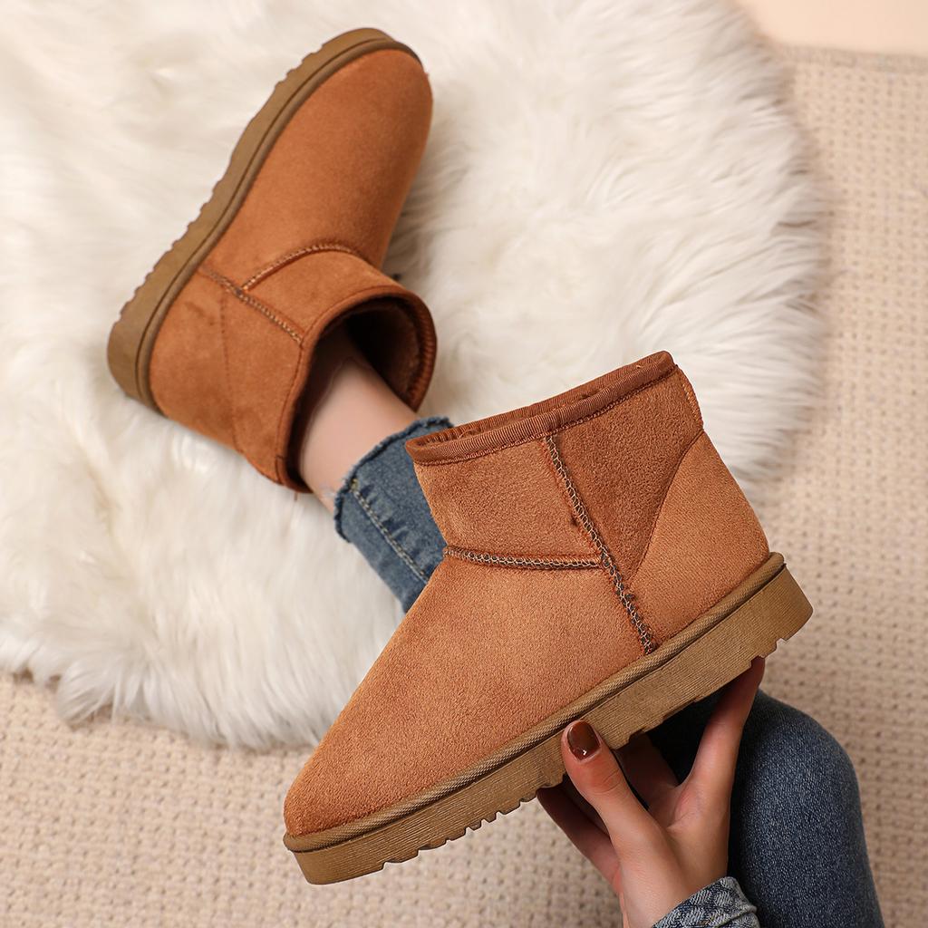 Cotton Shoes Women's Winter Boots Snow Boots Women Plus Fleece Thickened Warm Short Boots Women Non-slip