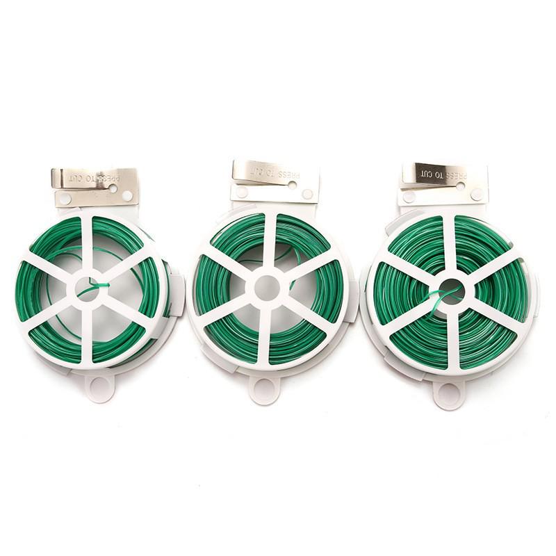 

Покрытые пластиком железные проволочные стяжки для садоводства и поддержки виноградной лозы 20 meters