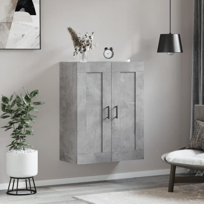 VidaXL Armoire murale gris béton 69,5x34x90 cm bois d'ingénierie 830392