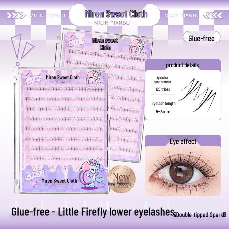 20-Row High-Capacity No-Glue Eyelash Book: Fox, Dog, and Nine-Tailed Rabbit Series Mixed False Lashes.