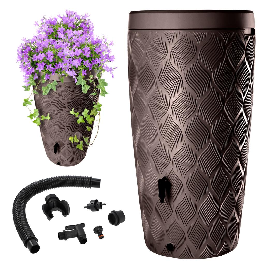 KADAX Rainwater Tank 240L Water Barrel Container With Tap Pot Large