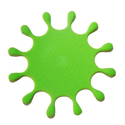 Gel di Silice Antiscivolo Forma a Goccia d'Acqua Resistente al Calore Tondo Cuscino per Bicchiere da Bevande Tappetino Protettivo per Tavolo