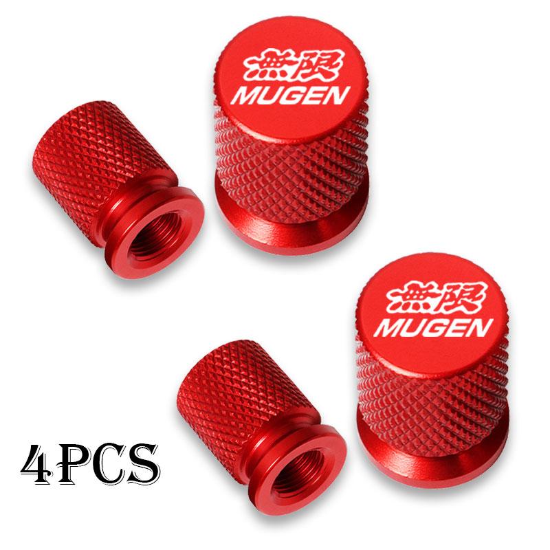 For Honda Mugen Power Civic 5D Accord 8 CRV Hrv Fit Jazz Car Wheel Tire Valve Caps Tyre Stem Covers Airdust Waterproof
