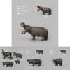 Wild Animal Pvc Hippo Model Set For Kids And Collectors