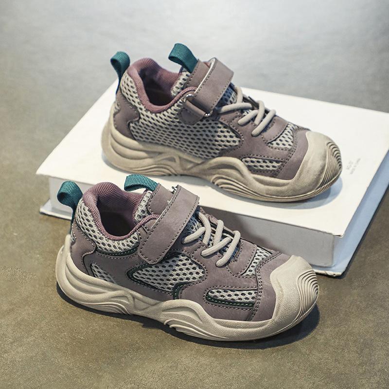 

Children s sports shoes 2024 winter new versatile children s shoes boys mesh breathable anti-kick board shoes medium and older children s shoes 36 сірий колір