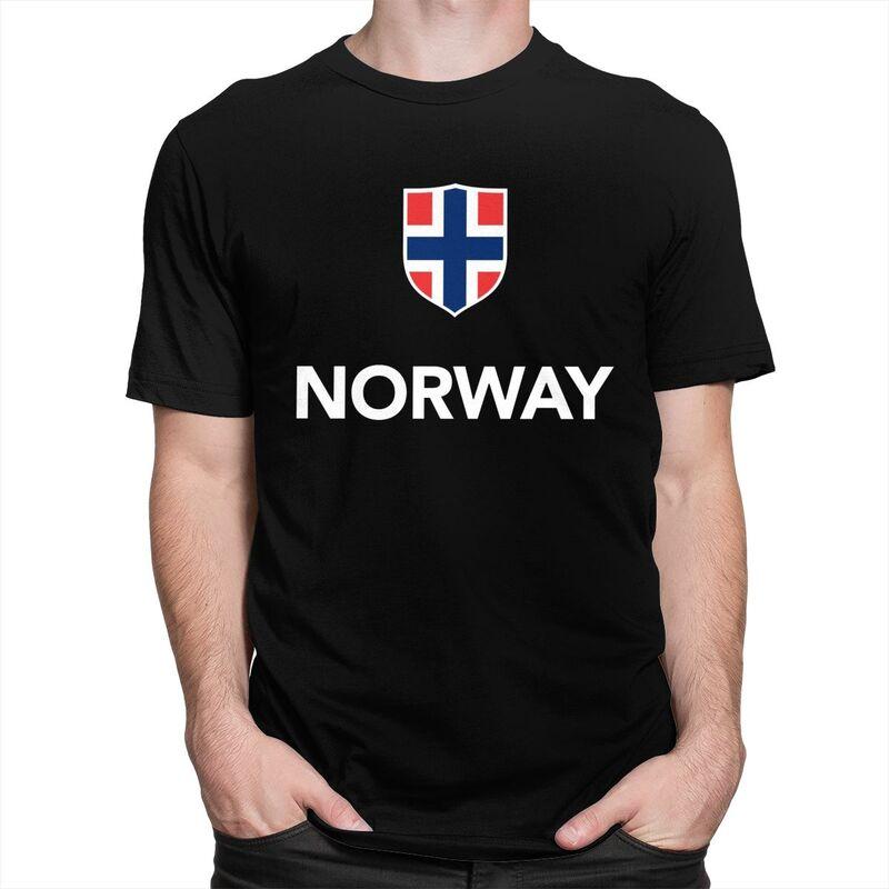 Custom Fashion Norwegian Proud Norway Flag T Shirt Men ShortSleeve Tshirt Casual Tee Pure Cotton Slim Fit Tshirts Merch