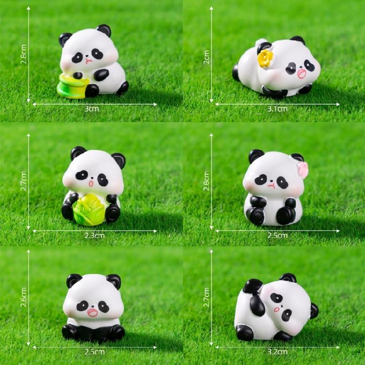 Resin Mini Pandas Miniature Pandas Figurine,Fairys Garden Accessories Garden,Micros Landscape,Plant Pot,Bonsais Craft