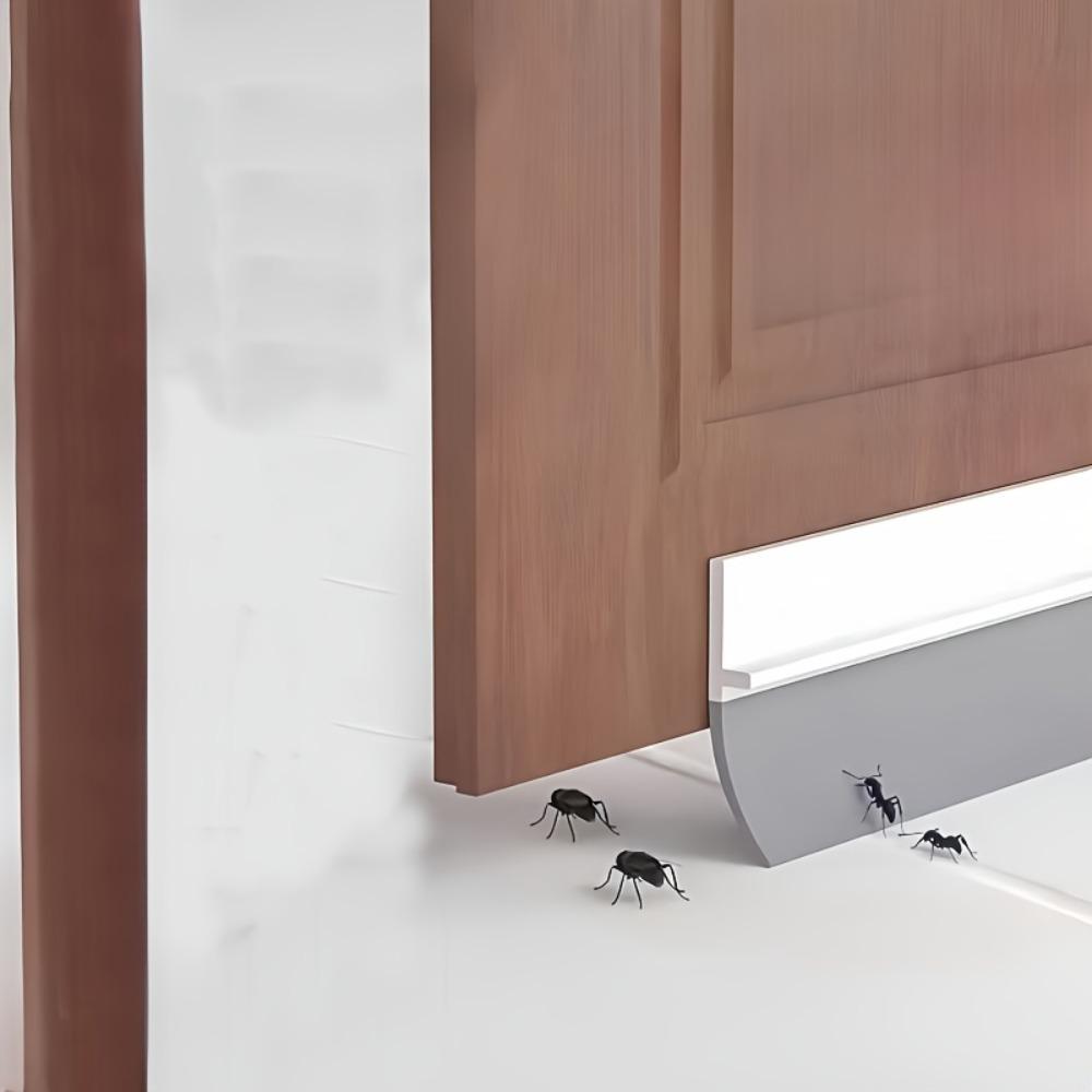 PVC Door Bottom Seal Strip Self-Adhesive Soundproof Under Door Guard Gap Stopper for Glass/Window Strong Adhesion Doorstop