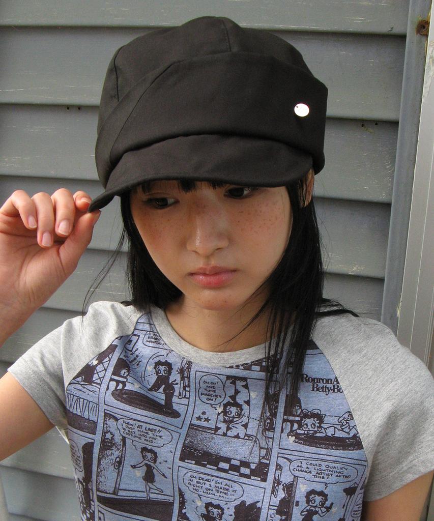 RONRON Volume Panel Newsboy Cap Black