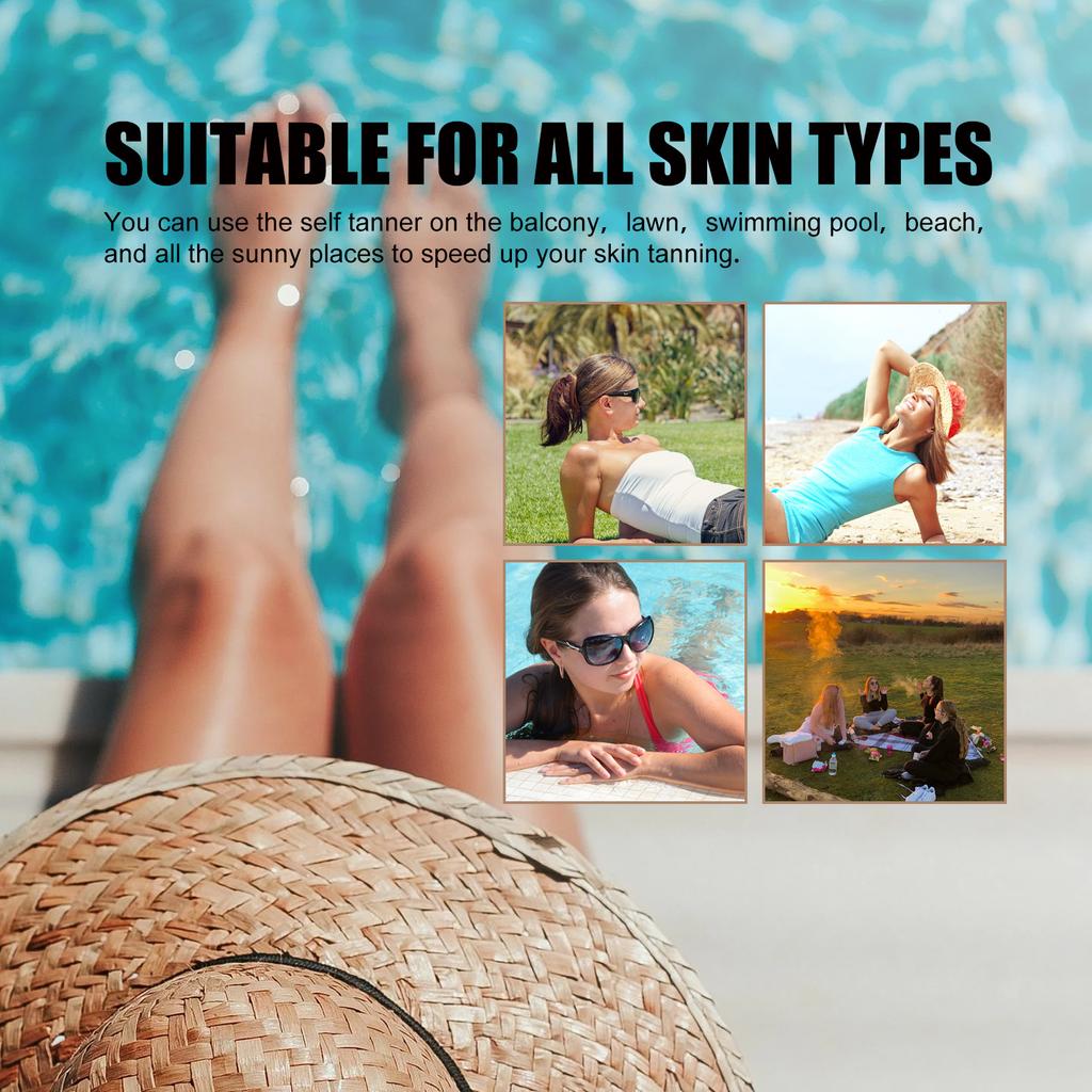 100g Tanning Treatment Gel Summer Beach Beach Quick Tanning Bronzer Naturlig forfriskende og fuktighetsgivende