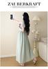 2026 Summer Maternity Dress: Elegant Neckline with Sequins, Loose Fit