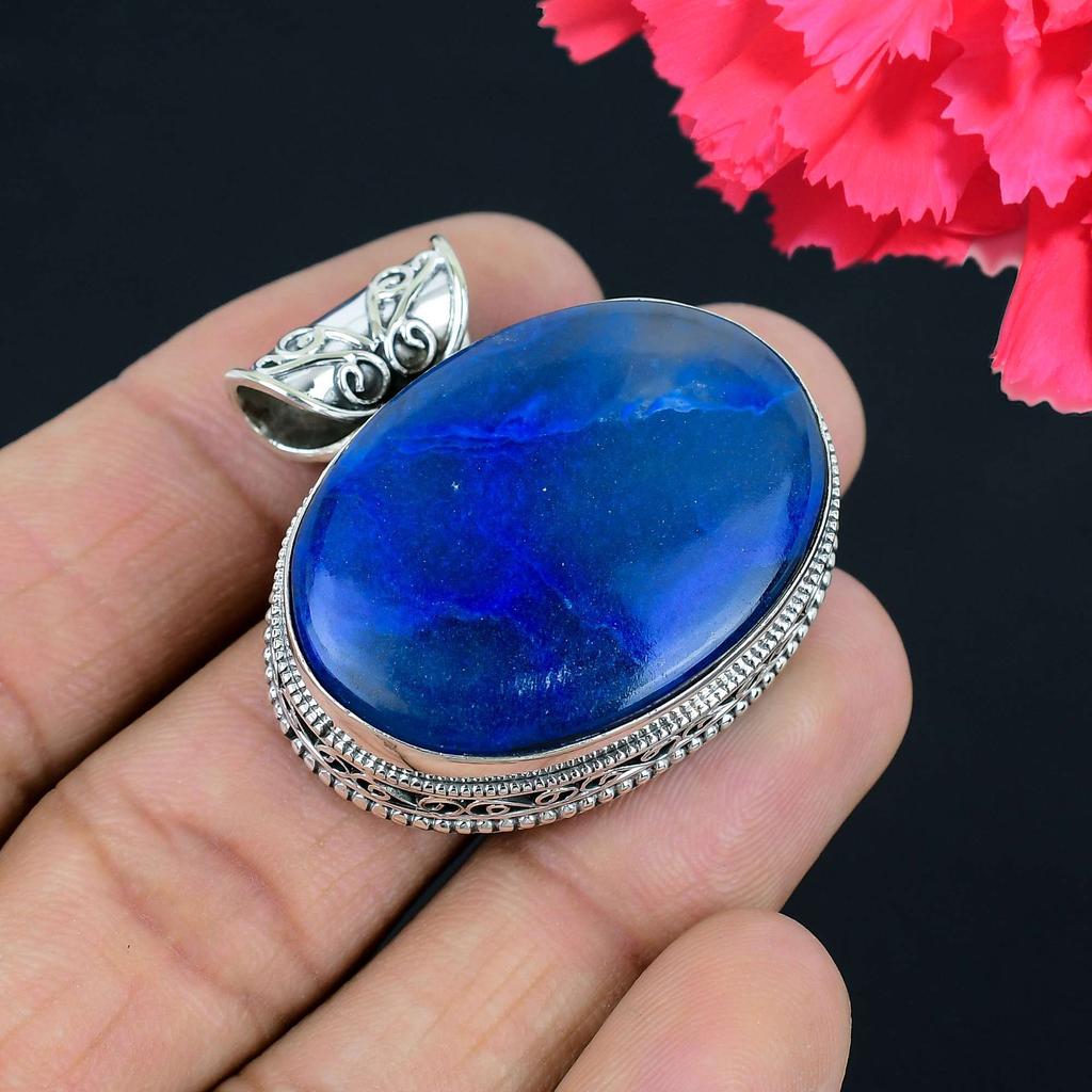 Labradorit Edelstein Anhänger Massiv 925 Sterling Silber Anhänger Schmuck Geschenk für Unisex