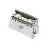 Coach Sammy 22 Solid Color Letter Logo Push Lock Leather Bag Women Shoulder Bag Metallic-Silver CM538-LHSLV