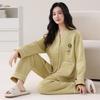 Women's Autumn/Winter 2025 Pure Cotton Kimono Pajamas - Thick, Warm, Layered.