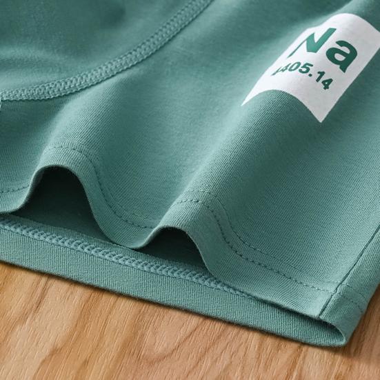 Men Boxer Underwear Elastic Mid-Waist Design Breathable Shorts Briefs Patchwork Color U-Convex Smooth Wiring