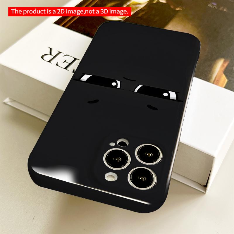 2DFlat Dark Eyes Minimalist Design All inclusive film hard iPhone case, compatible with iPhone 18 Pro Max 17 16 15 14 13 12 11