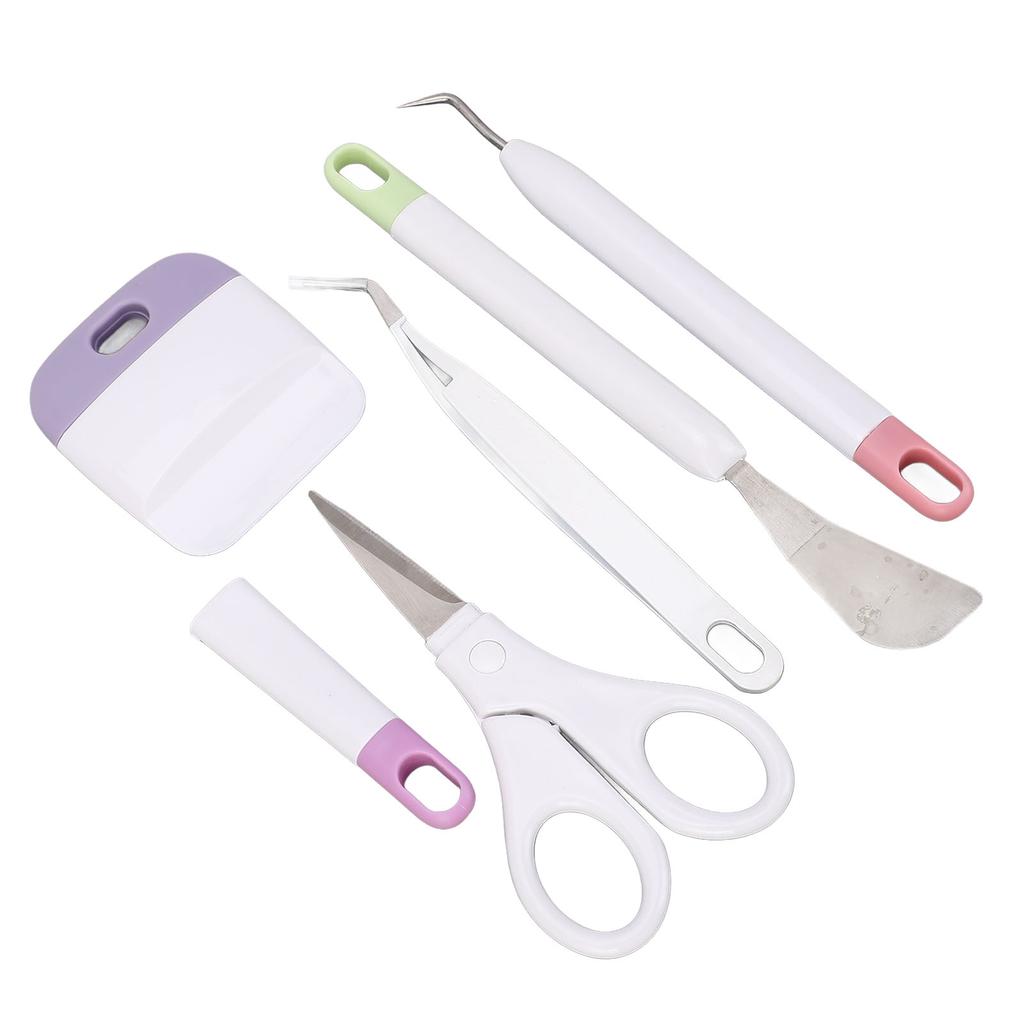 5 Pcs Vinyl Weeding Tool Set Weeder Tweezers Scraper Spatula Scissor DIY Craft Vinyl Tools Kit