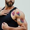9 stuks Tijdelijke Tatoeages Waterdicht Langdurig Body Stickers Roze Bloemen Oranje Bloemen Rode Rozen Voor Meisjes Dames Schouders
