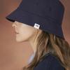 Herringbone Label Bucket Hat Navy