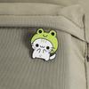 Cozy Chonky Cat Enamel Pins Set Cartoon Cat Brooches Frog Hat Tabby Cat Lapel Badges Jewelry Accessories Gifts For Girls