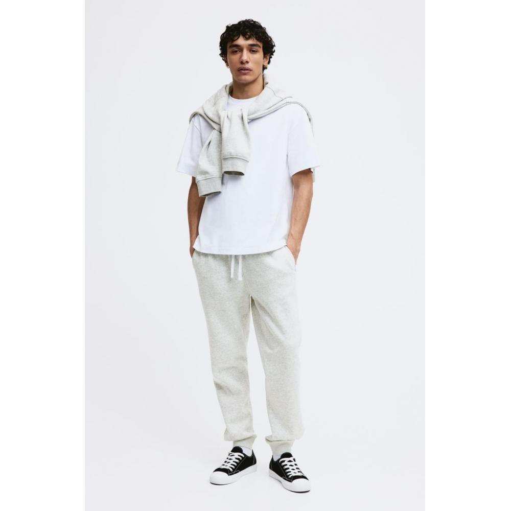 

Спортивные брюки HM Regular Fit светло-серый меланж XS