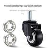 1.5 and 2 Inch Double Bearing Plastic Swivel Caster with Brake: Omnidirectional Wheel for Light-Duty Furniture and Planters