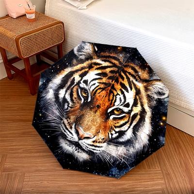 1 st Automatiskt Fällbart Paraply - Tiger Snö Vilda Djur Natur Mönster, Bärbar & Hopfällbar Design med 8 Revben, Jul Födelsedagspresenter