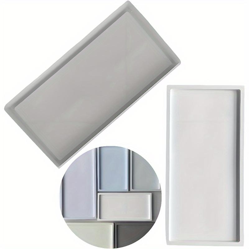3-pack diy reusable rectangular multi-purpose tray mold, suitable for pottery, concrete, resin and other molds