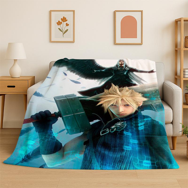 Debesinė Tifa Final Fantasy Žaidimai Sephiroth Flanelinis pledas Minkštas šiltas pledas Miegamajam Svetainei Lovai Kelionei Iškylai Dovana