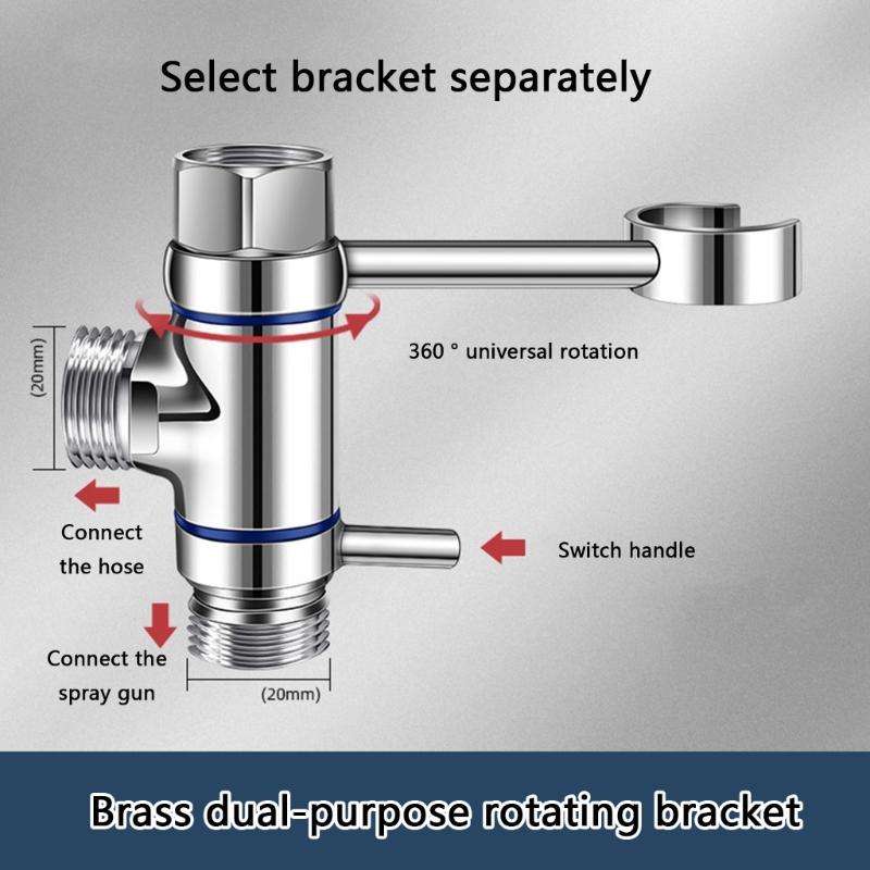 Brass Bidet Sprayer Stand with Adjustable Angles easy installs Bidet Nozzle Support Multifunction for Small Space Bathrooms