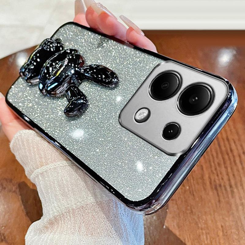 For Xiaomi Redmi Note 13 Pro 4G/Poco M6 Pro 4G Case PC+TPU Phone Cover Glitter Cartoon Rabbit