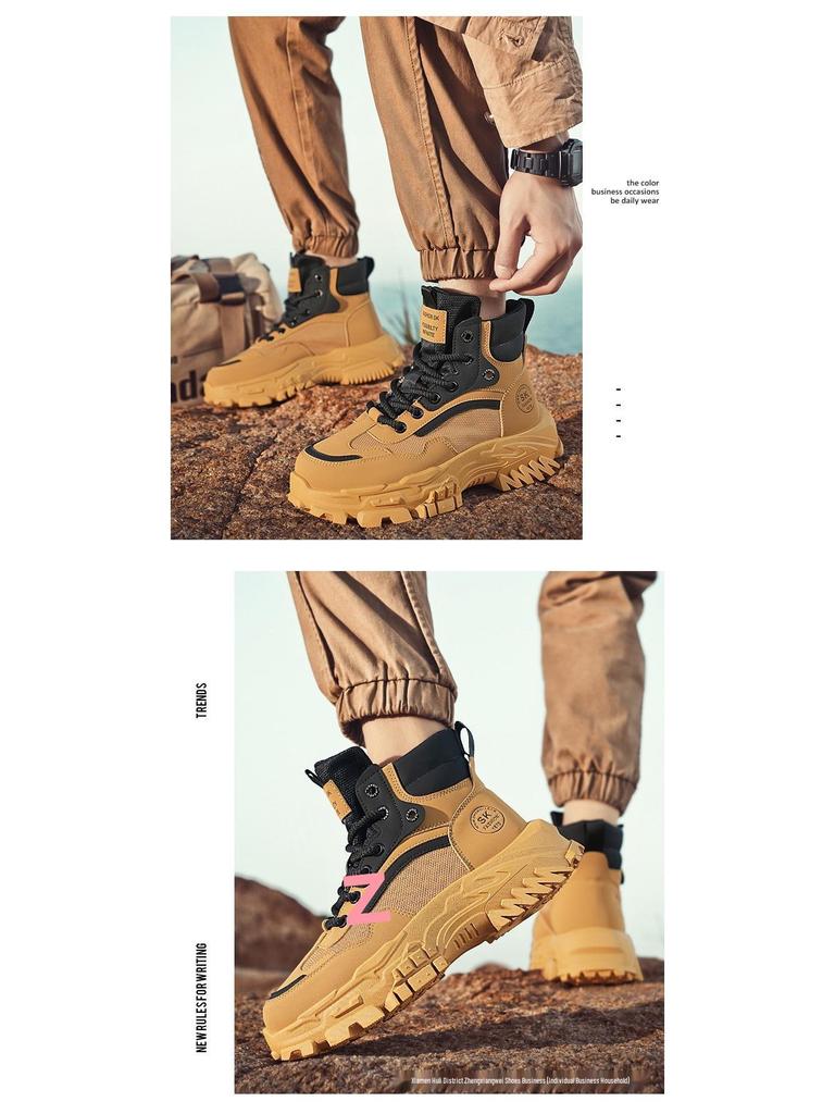 Chaussures de Randonnée Warrior Noires pour Homme 2025 - Antidérapantes, Extérieur, Sports d'Été et d'Automne, Chaussures de Papa