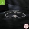Simple Round 50-Point Moissanite Bracelet, Men'S And Women'S Trend S925 Silver Bracelet Jewelry