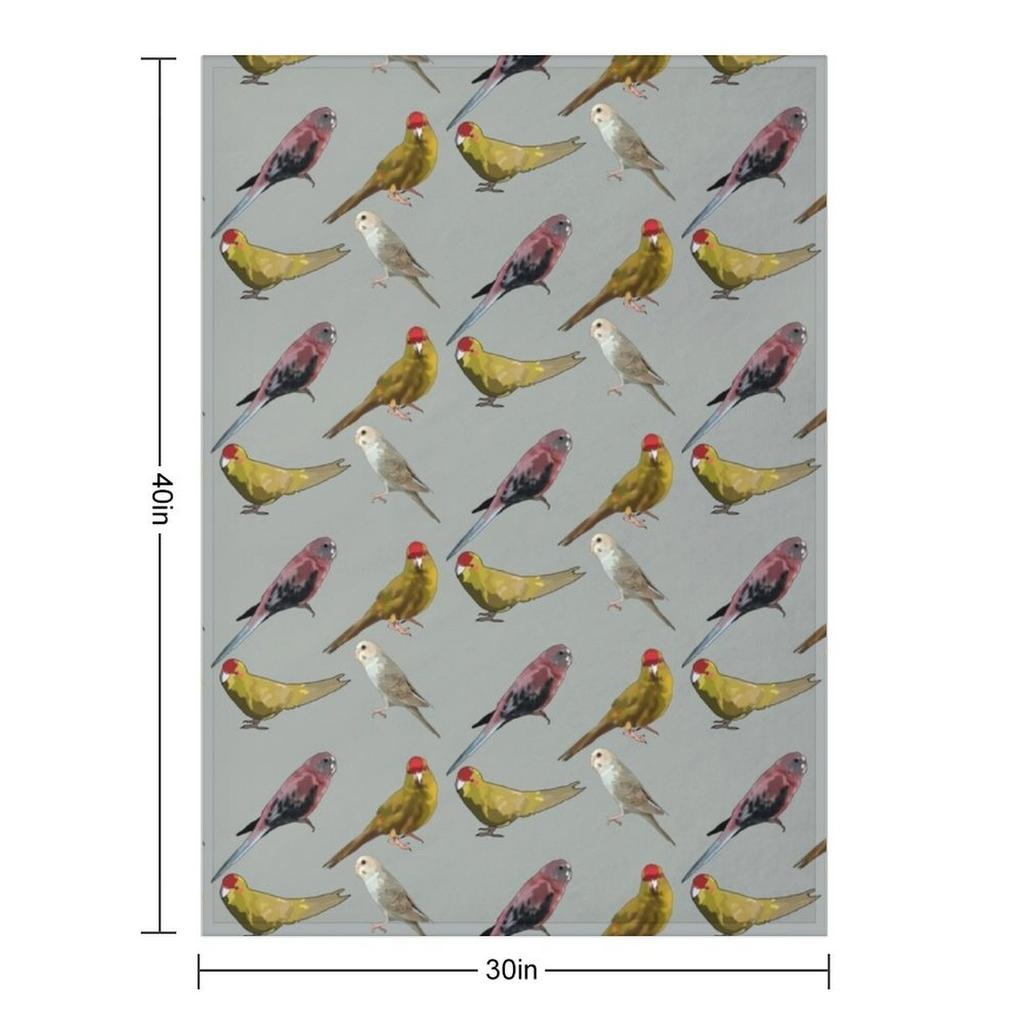 Bird Collection Throw Blanket Camping Sofa Plaid On the Sofa Christmas Decoration Blankets