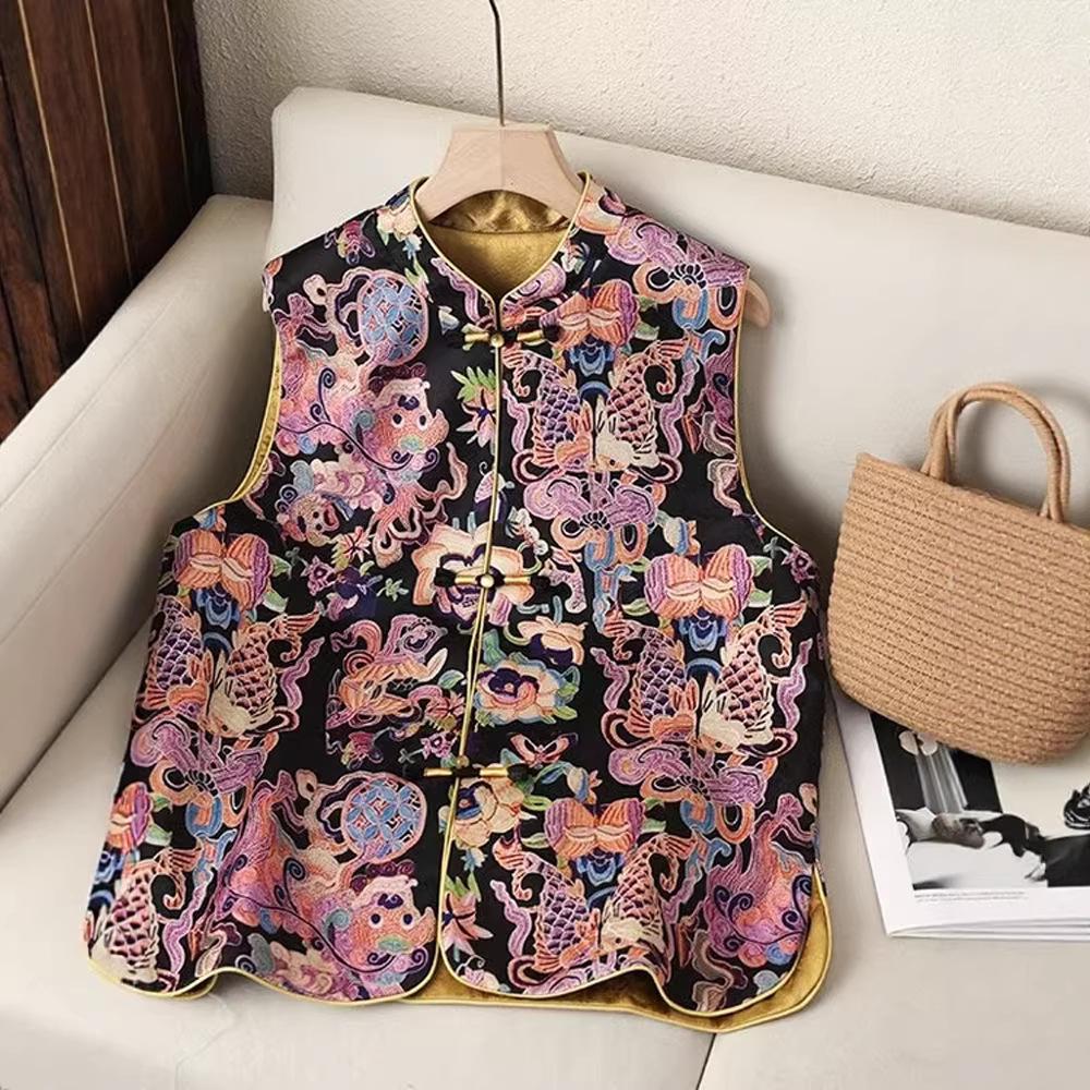 2026 Spring New Fashion Retro Floral Chinese Style Women's Vest