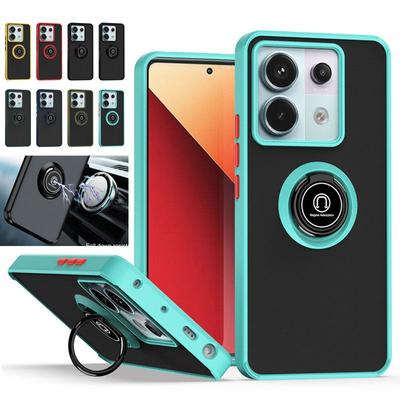 Custodia Opaca Blindata Per Xiaomi Poco F6 Pro F5 X6 X5 M6 M5 M4 5G Cover Anello Supporto Magnetico Stand Antiurto Coque Fundas