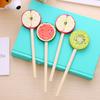 Meyveli Lolipop Şeklinde Yazı için Jel Kalemler Kawaii Karpuz Siyah Mürekkepli Kalem Sevimli Kırtasiye Ofis